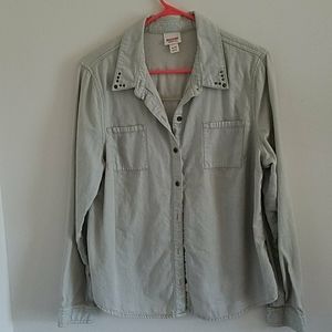 Thick Button Down with Stud Detail